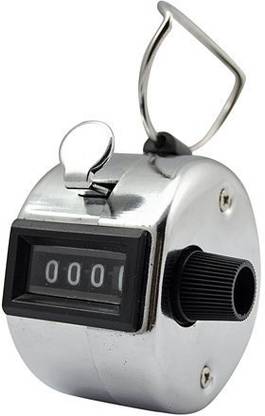 Gabbar ™ 4 Digit Manual Hand Tally Mechanical Palm Click Counter Analog Tally Counter