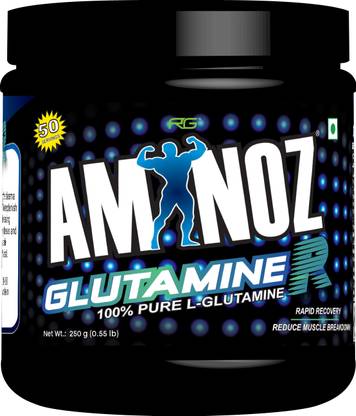 AMINOZ Glutamine R - Pure L Glutamine Powder, 250 g / 0.55 lbs