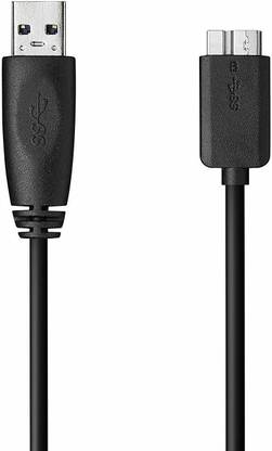 GADGET DEALS Micro USB Cable 2 A 0.3 m Black USB 3.0 A to Micro B (0.3 meter) for External HDD Hard Disk Drives