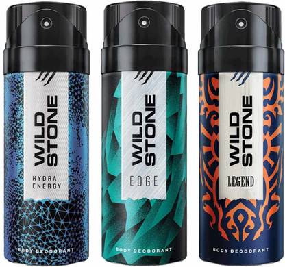 Wild Stone Edge & Legend & Hydra Energy Deodorant Spray  -  For Men