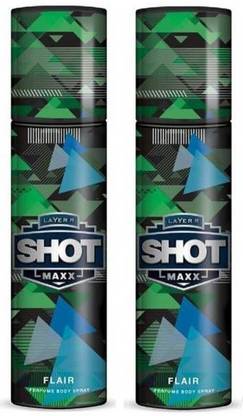 LAYER'R Shot MAXX Flair Pack of 2 Perfume Body Spray  -  For Men