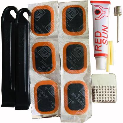 AWESOME Bicycle Puncture Repair kit Puncture Patch Glue Lever Tubed Tyre Puncture Repair Kit
