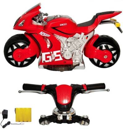 WHITE POPCORN Remote Control Motorbike, Bike With Gravity Induction Real handle Remote