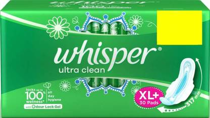 Whisper Ultra Clean XL Plus Sanitary Pad (Pack of 30) Sanitary Pad