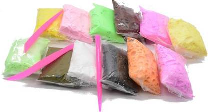 WHITE POPCORN Color Soft Light weight air dry clay kit