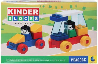 Peacock Kinder Blocks Car Set