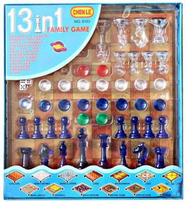 Easy Way 13 IN 1 BOARD GAME ,CHESS GAME (MULTI BOARD GAME ) Board Game Strategy & War Board Game