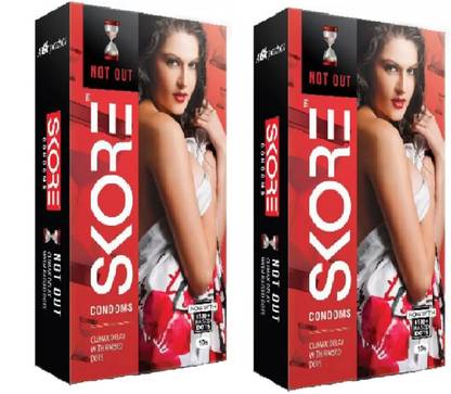 SKORE Not Out (Climax Delay With 1500+ Raised DOTS) Condoms (20 S) Condom