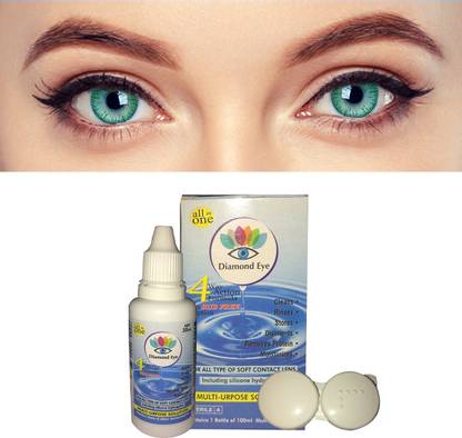 Gold Look Color Lenses With Multipurpose Solution