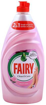 Fairy Clean And Care Dishwashing Liquid Rose And Satin Dish Cleaning Gel