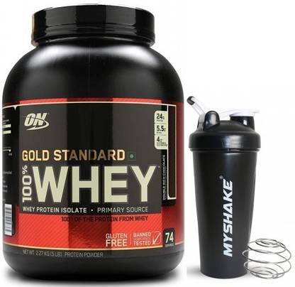 Optimum Nutrition Gold Standard 100% 5Lbs With Shaker 650ML Combo