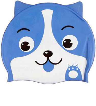 ValueStore Cute Dog Face Shaped Swimming Caps For Children Swimming Cap