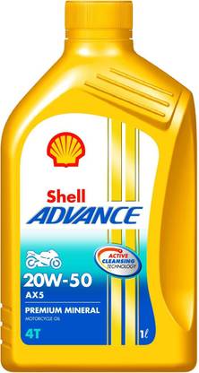 Shell Advance AX5 550043185 20W-50 High-Mileage Engine Oil