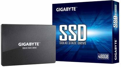 GIGABYTE SATA SSD 480 GB Desktop, Laptop, All in One PC's Black SATA III Internal Solid State Drive (SSD) (GP-GSTFS31480GNTD)