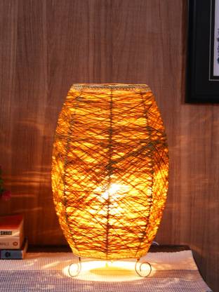 Aesthetic Home Solutions Medium Yellow Dhol Table Lamp