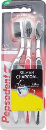 PEPSODENT Silver Charcoal Anti Bacterial Soft Toothbrush