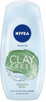 NIVEA Clay Fresh Ginger & Basil Shower Gel, 250 ml