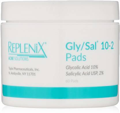Replenix Glycolic/Salicylic Exfoliating Acne Pads, 60 Count (USA)