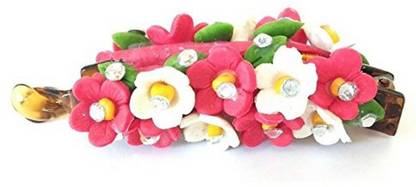 Unique Indian Crafts Hand made Banana Clip With Flower (SKU-UIC-BANANACLIP-106) Banana Clip