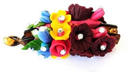 Unique Indian Crafts Hand made Banana Clip With Flower (SKU-UIC-BANANACLIP-128) Banana Clip
