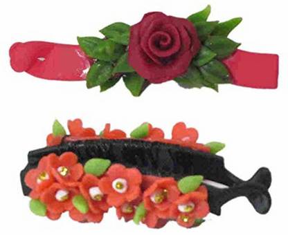 Unique Indian Crafts Hand made Banana Clip With Flower (SKU-UIC-BANANACLIP-46) Banana Clip