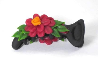 Unique Indian Crafts Hand made Banana Clip With Flower (SKU-UIC-BANANACLIP-67) Banana Clip