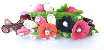 Unique Indian Crafts Hand made Banana Clip With Flower (SKU-UIC-BANANACLIP-97) Banana Clip