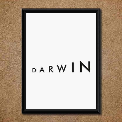Handmade Charles Darwin Evolution Theory Wall Poster Laminated (With PVC Frame) Paper Print