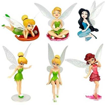 RVM Toys 6 Piece Tinker Bell Fairy Action Figures Toy Set