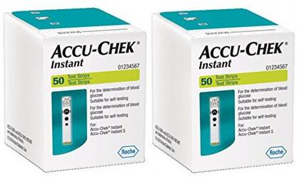 ACCU-CHEK ehl-instant50strip_pack of 2 100 Glucometer Strips