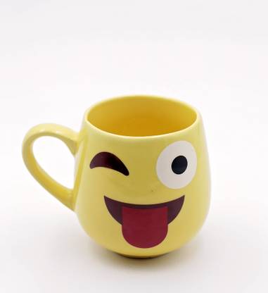 edgen High glazed naughty emoji digital printed ceramic mug Ceramic Coffee Mug