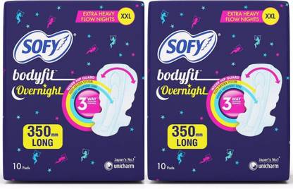 SOFY Bodyfit Overnight XXL Sanitary Pad (Pack of 10+10) Sanitary Pad