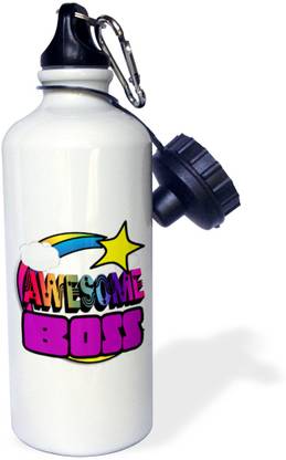 3dRose शूटिंग स्टार रेनबो बहुत बढ़िया बॉस पानी की बोतल 600 ml बॉटल