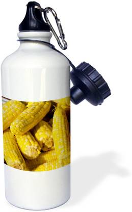 3dRose Steamed corn on the cob. SpSports Water Bottle 600 ml Bottle