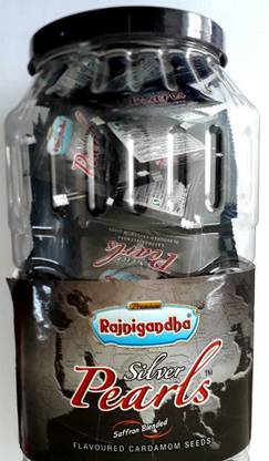RAJNIGANDHA Silver Pearls Saffron Blended Cardamom Mouth Freshener