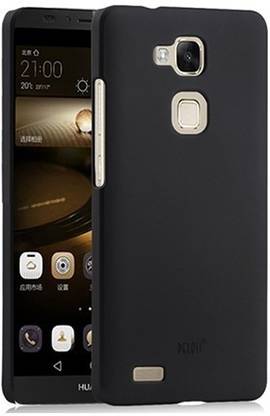 WESTERN COLLECTIONS Back Cover for Huawei Ascend MATE 7 Plain Black Case, smooth finish, soft rubber.