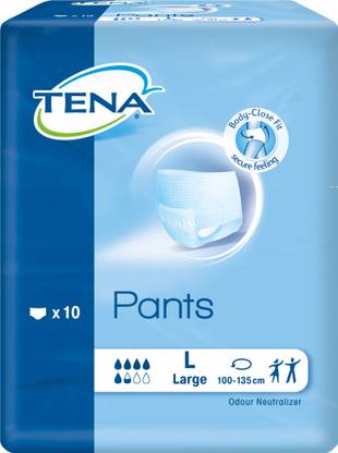 TENA Pull-up Pants Normal, Large, Pack of 10 Adult Diapers - L
