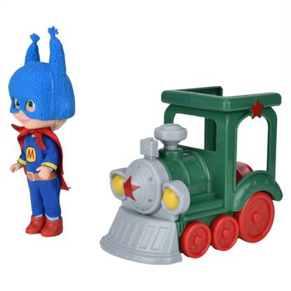 SIMBA Masha and The Bear - Doll as Super Hero with Train