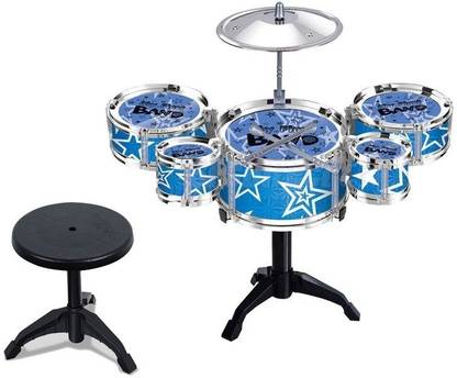 Bestie Toys Present 5 Piece Practical Drumset Musical Instrument