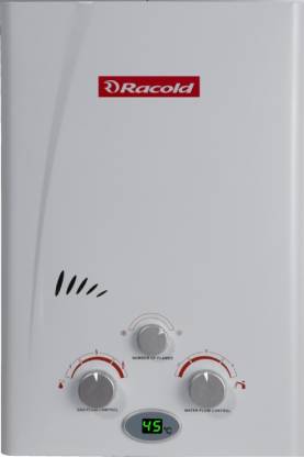 Racold 6 L Gas Water Geyser (LED NG, White)