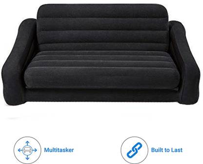 INTEX sofa cum bed with electric air pump Velvet 4 Seater Inflatable Sofa