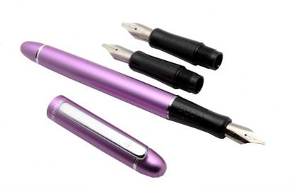 Ledos Stylish Calligraphy Pen Set Hero 5028 Metal Pen With Chrome Trims - Pink Calligraphy