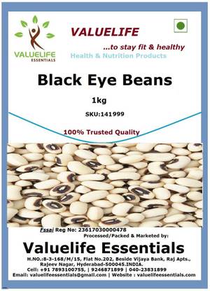 Value Life White Black Eyed Beans (Whole)