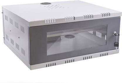 IMPULSE High Grade CCTV/DVR/NVR Cabinet Box/DVR Rack Wall Mount with Lock/Network Rack/Server Rack with Power Socket - 3U Iron Wall Shelf