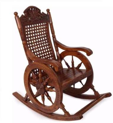 JAI DURGA Solid Wood 1 Seater Rocking Chairs