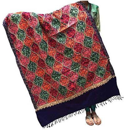 Kashmiri Wool Embroidered Women Shawl