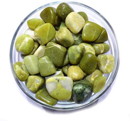 Healings4u Vesuvianite (Idocrase) 4 pieces Natural Chakra Balancing Crystal Healing Stone Polished Asymmetrical Crystal Pebbles
