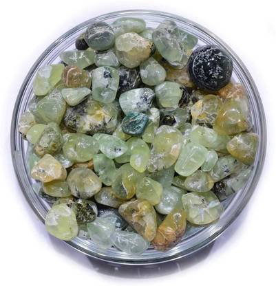 Healings4u Prehnite With Epidote 2 pieces Natural Chakra Balancing Crystal Healing Stone Polished Asymmetrical Crystal Pebbles