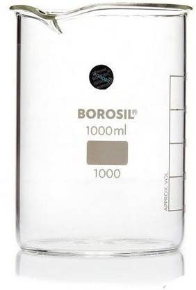 BOROSIL 1000 ml Low Form Beaker
