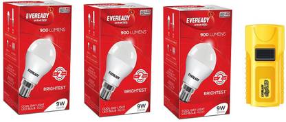 EVEREADY 9 W Basic Round B22 LED Bulb